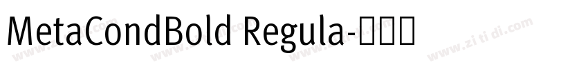 MetaCondBold Regula字体转换